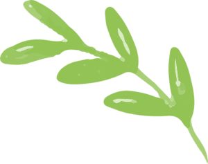 Stylized light-green branch with glossy spots